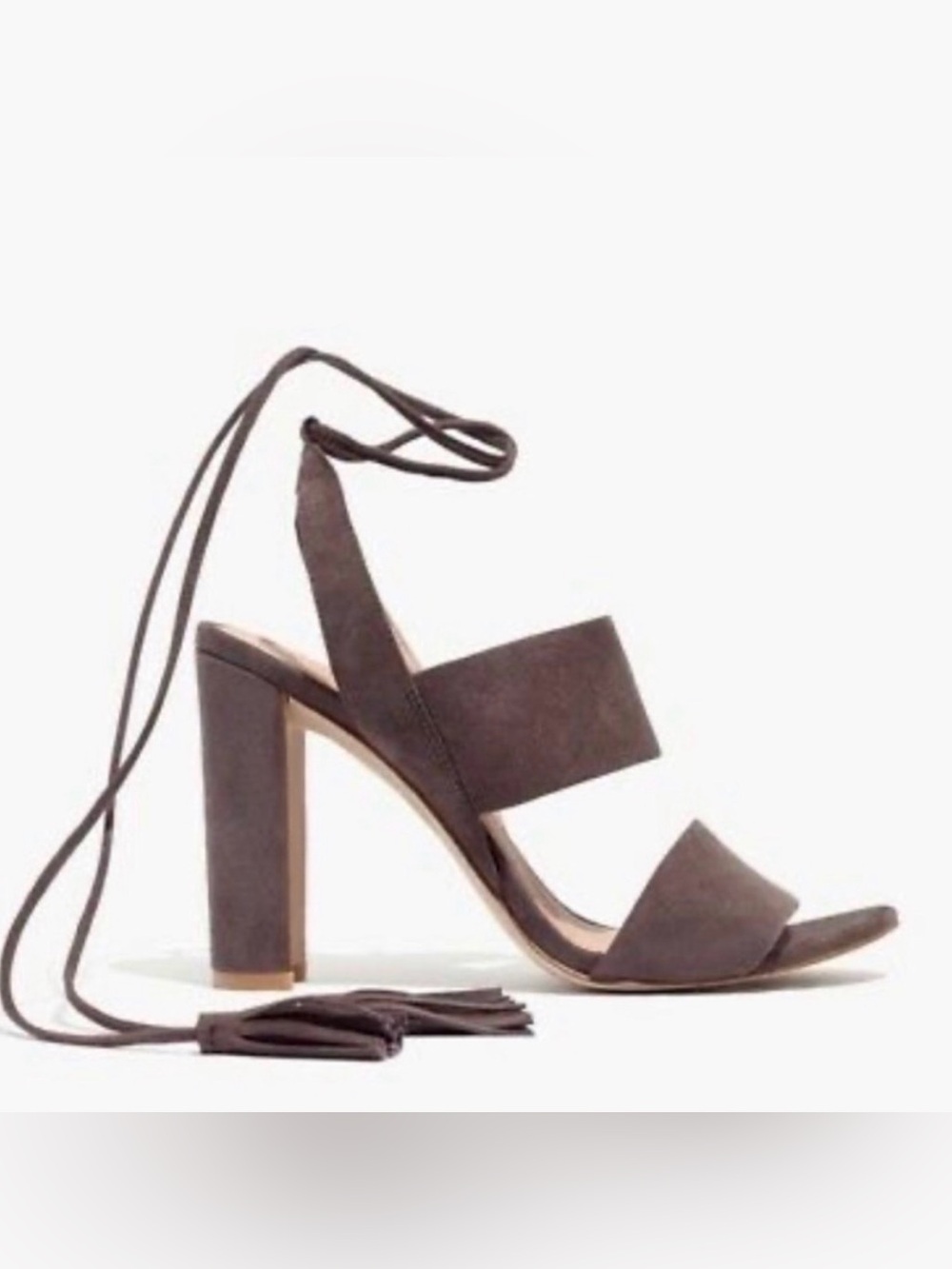 Madewell Octavia Suede Tassel Tie
Heeled Sandals Size 8 Brown